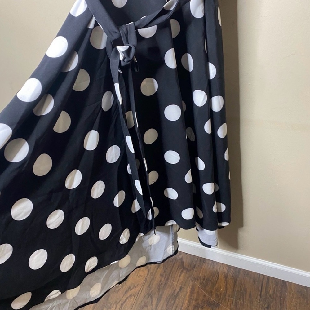 Lane Bryant Black and White Polka Dot Dress - Picture 4 of 6